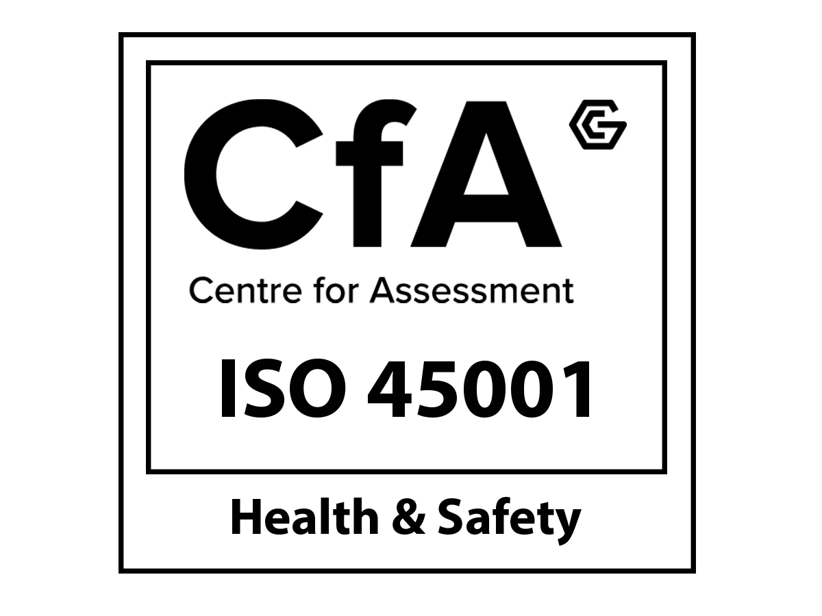 CfA Cert Logo Mono ISO 45001